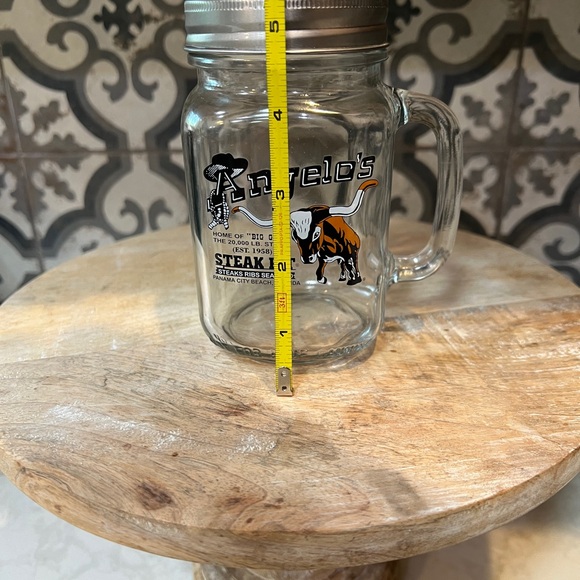 ANGELO’S STEAK PIT MASON JAR MUG WITH LID - Picture 3 of 4